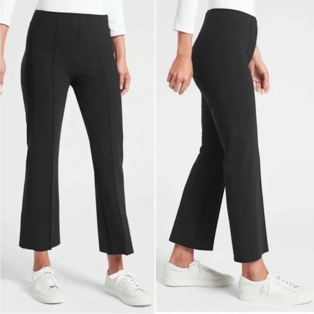 Athleta Black Cropped Ankle Pants with Flare